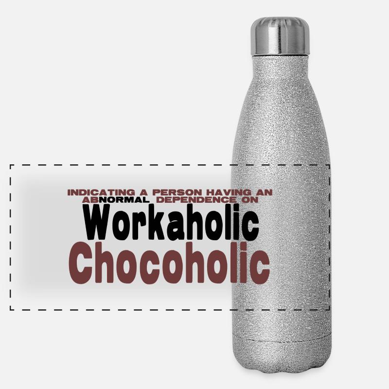 Job workaholic and funny saying Panoramic Glitter Thermal Bottle 500 ml