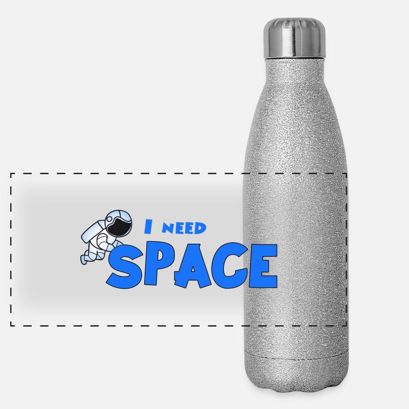 Ich brauche Platz Panorama Glitzer Isolierflasche 500 ml
