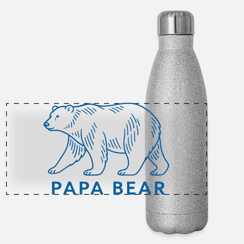 Papa Ours Gourde isotherme panoramique pailletée 500 ml