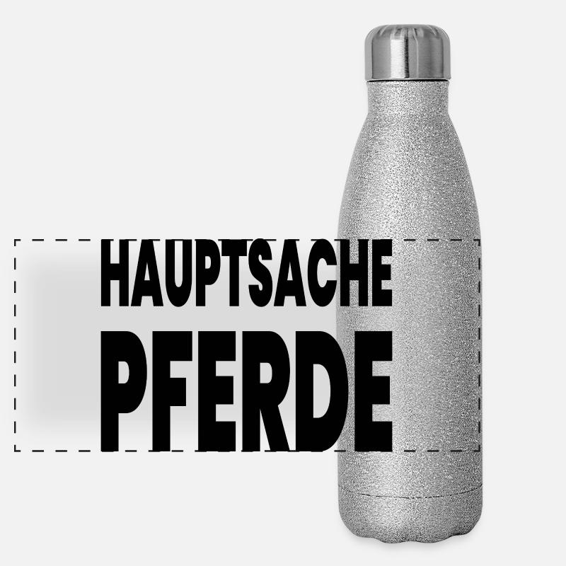 Pferde Panorama Glitzer Isolierflasche 500 ml