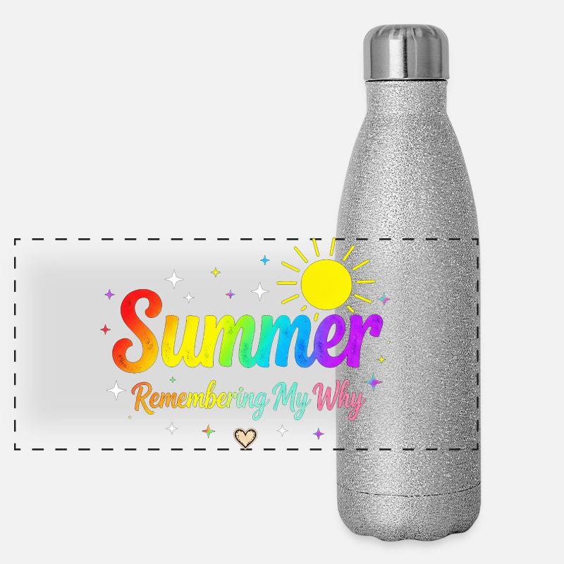 Summer Remembering My Why Panoramic Glitter Thermal Bottle 500 ml
