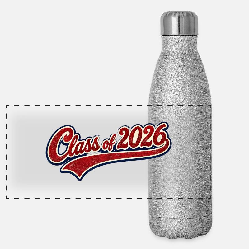 Script rétro de la classe 2026 Gourde isotherme panoramique pailletée 500 ml