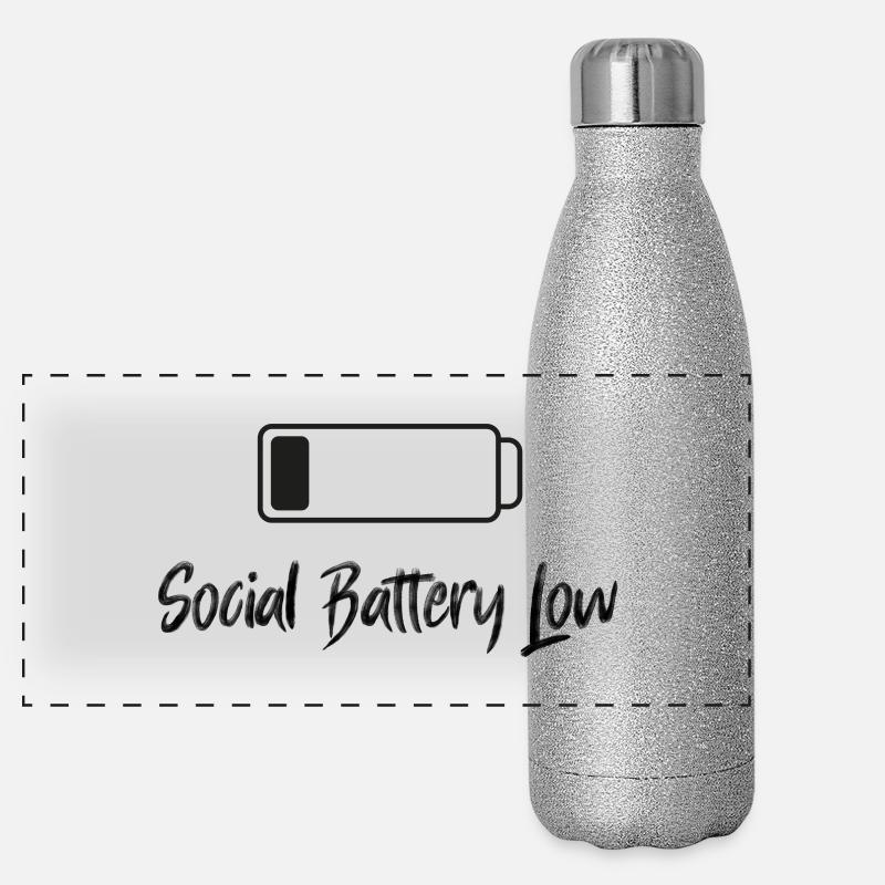 Batterie sociale faible Gourde isotherme panoramique pailletée 500 ml