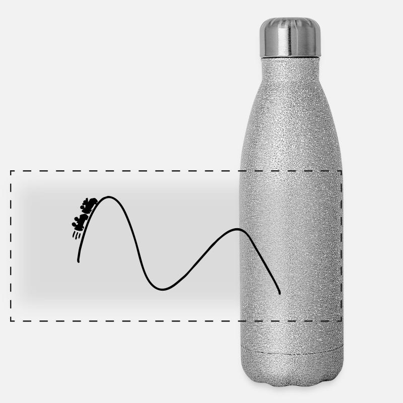 Rollercoaster Panorama Glitzer Isolierflasche 500 ml