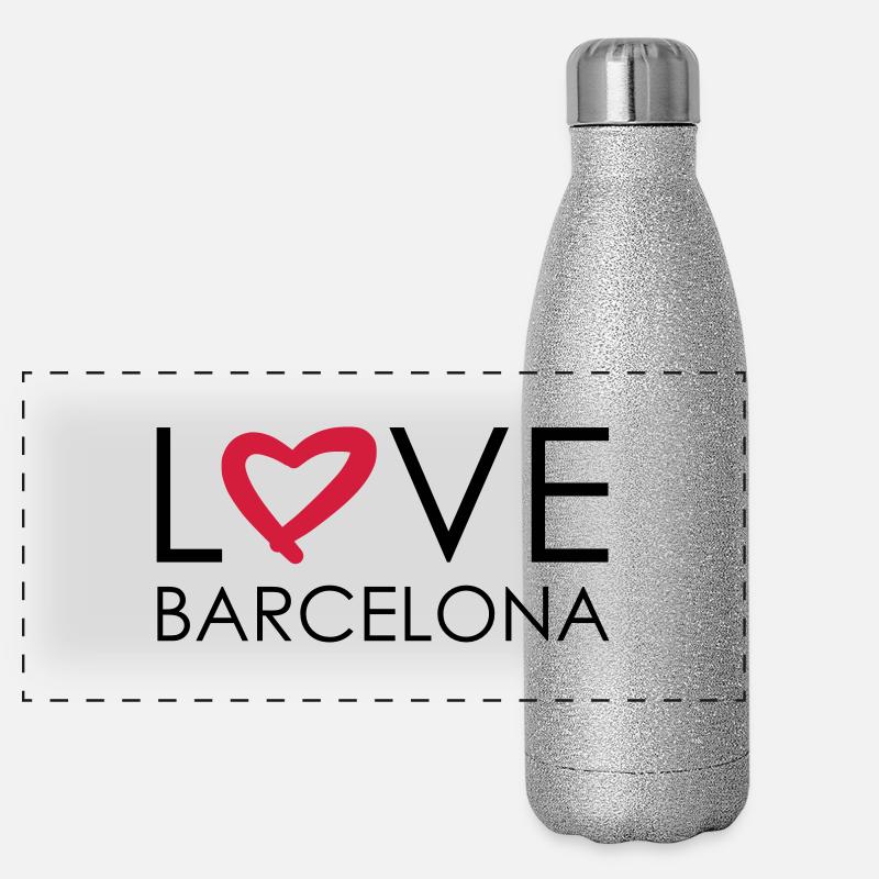 love barcelona Panorama Glitzer Isolierflasche 500 ml