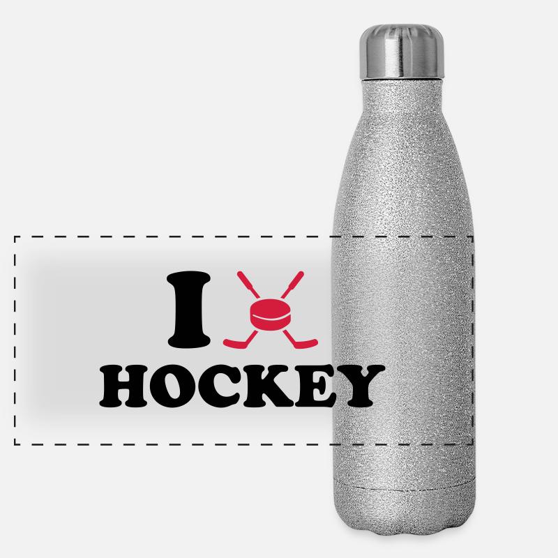 I love Hockey Panoramic Glitter Thermal Bottle 500 ml