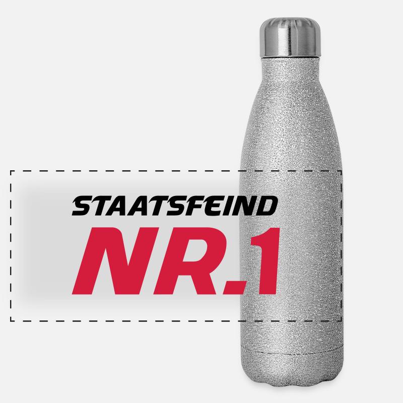 staatsfeind2 Panorama Glitzer Isolierflasche 500 ml