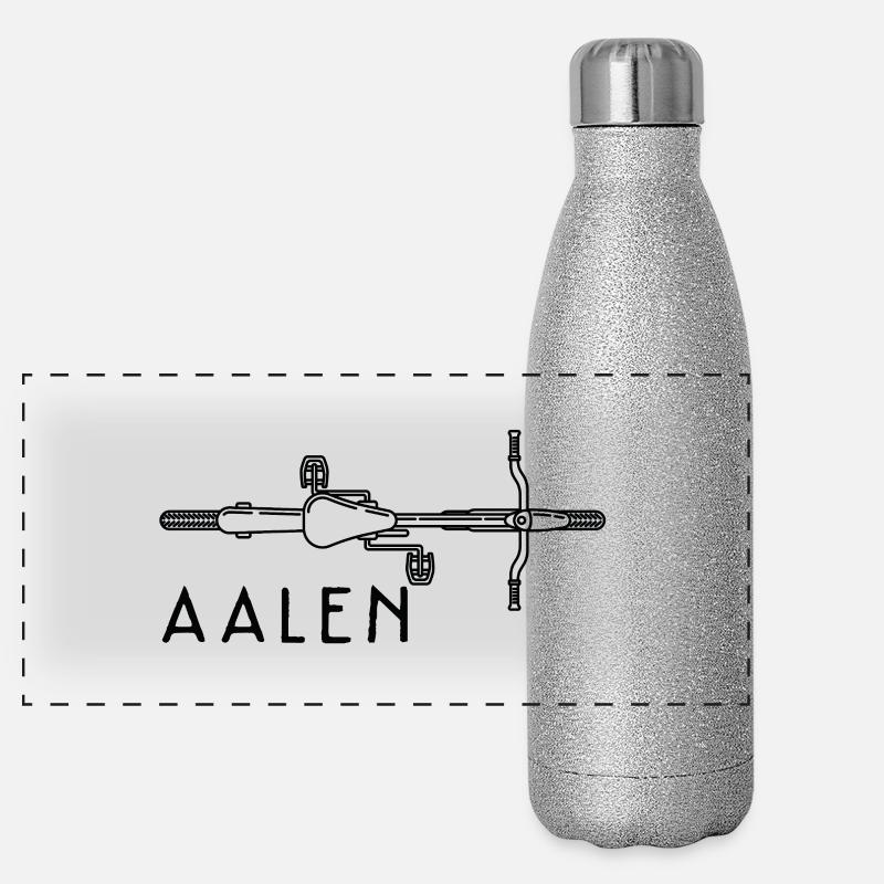 Fahrrad Aalen Panorama Glitzer Isolierflasche 500 ml
