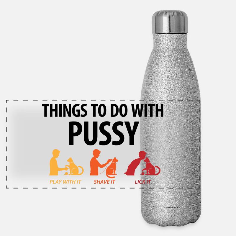 Dinge, die man mit einer Muschi machen kann. Panorama Glitzer Isolierflasche 500 ml