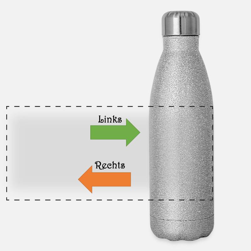 Gauche et droite Gourde isotherme panoramique pailletée 500 ml