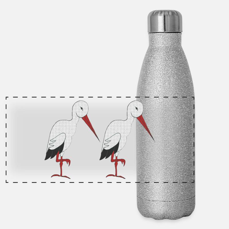cigogne 2 fois Gourde isotherme panoramique pailletée 500 ml