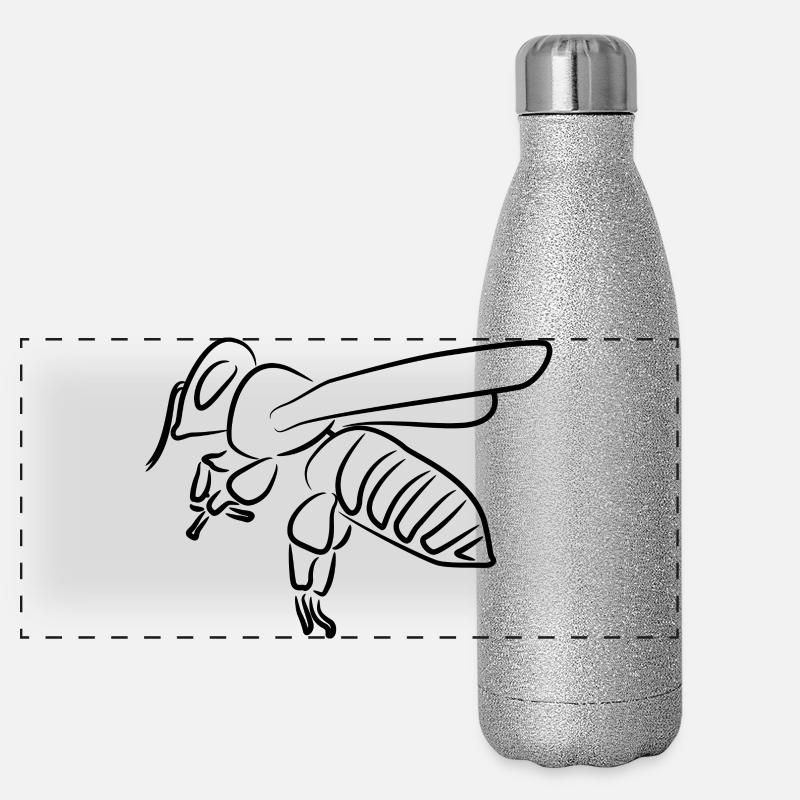 Honigbiene Panorama Glitzer Isolierflasche 500 ml