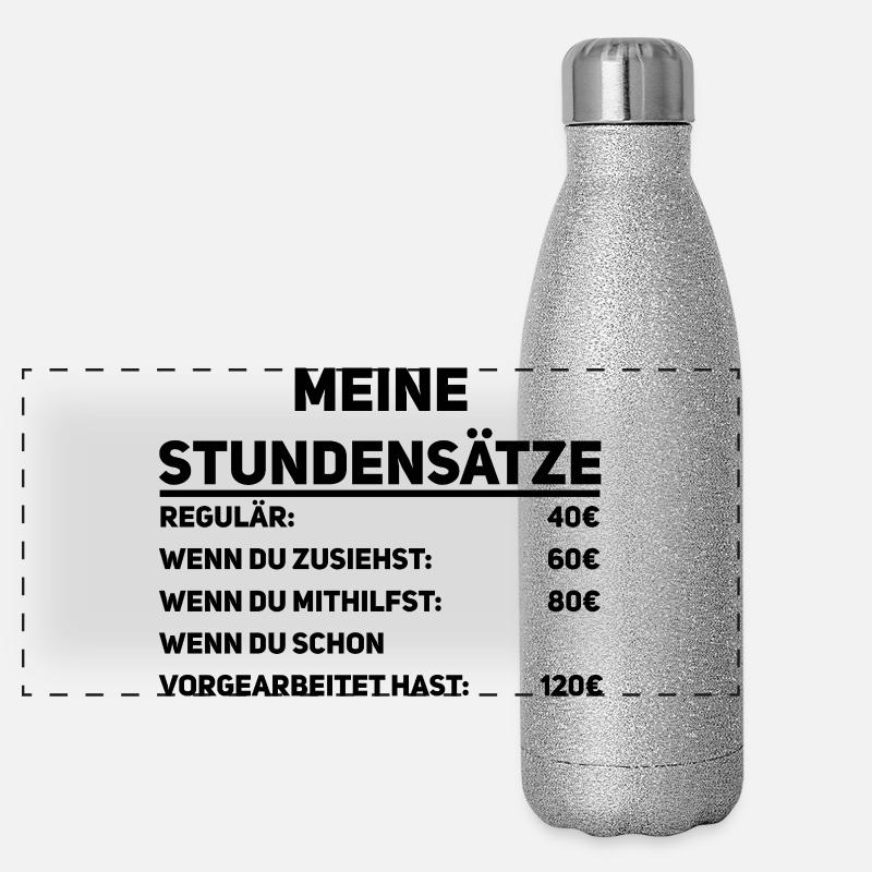 Handwerker Stundensätze Panorama Glitzer Isolierflasche 500 ml