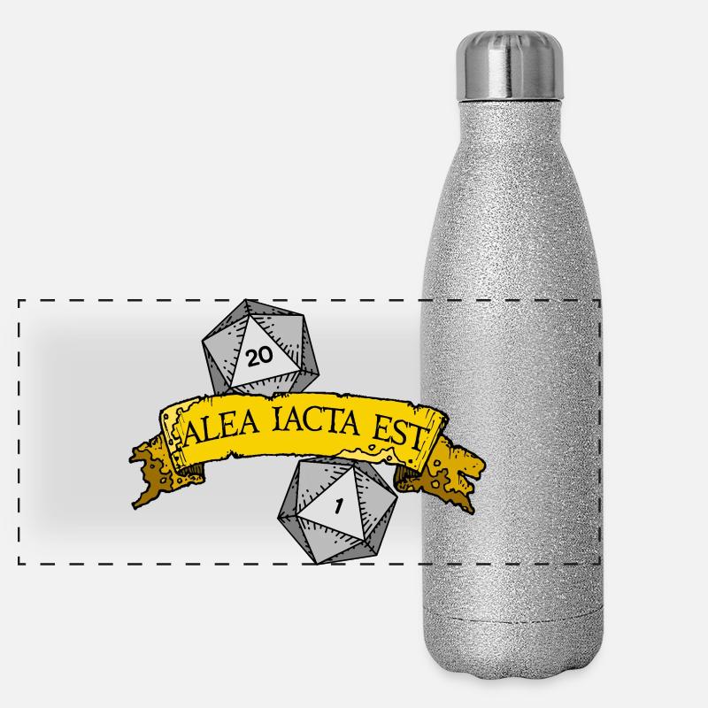 Alea Iacta Est Dice Roll Panoramic Glitter Thermal Bottle 500 ml