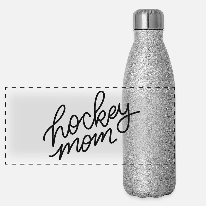 Hockey Mom Script Logo Panoramic Glitter Thermal Bottle 500 ml