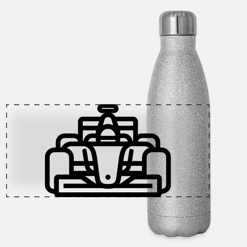 voiture de course Gourde isotherme panoramique pailletée 500 ml