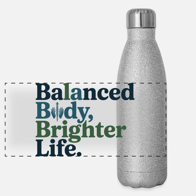 Osteopath Balanced Body Brighter Life Professional Panorama Glitzer Isolierflasche 500 ml