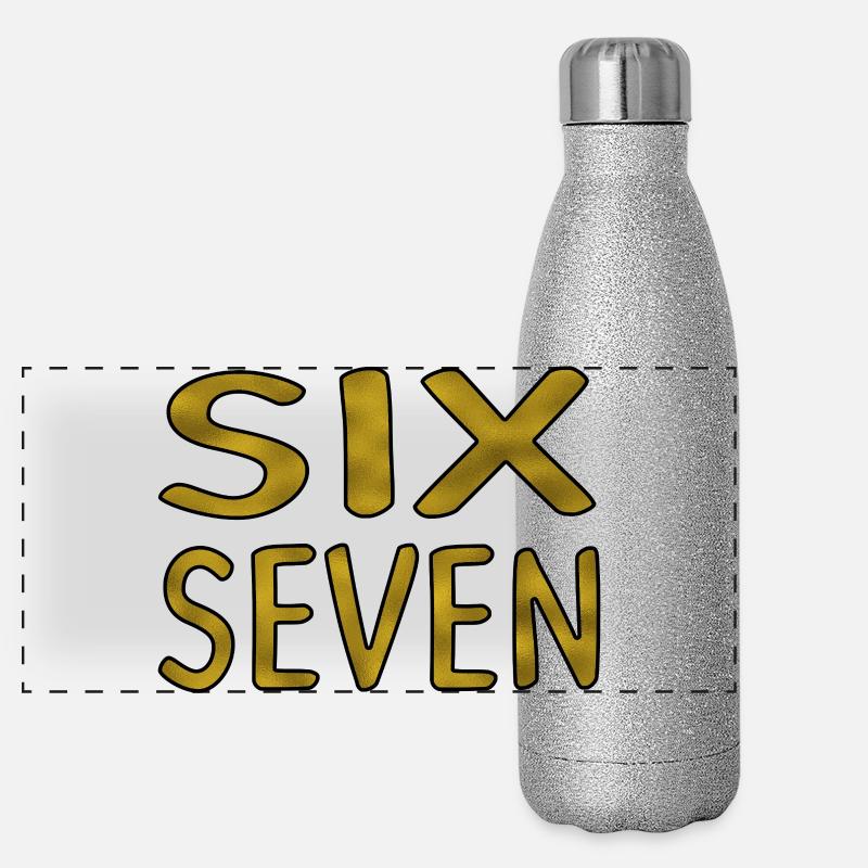 Six Seven Gold Gourde isotherme panoramique pailletée 500 ml