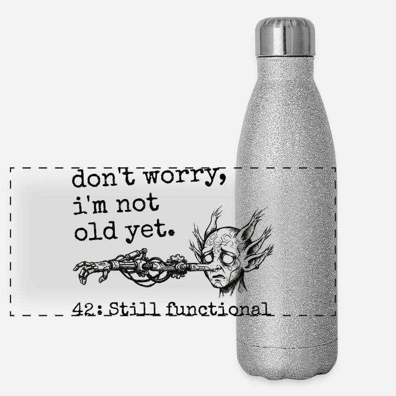 42e Anniversaire - Cadeau 42e anniversaire Humour  Gourde isotherme panoramique pailletée 500 ml