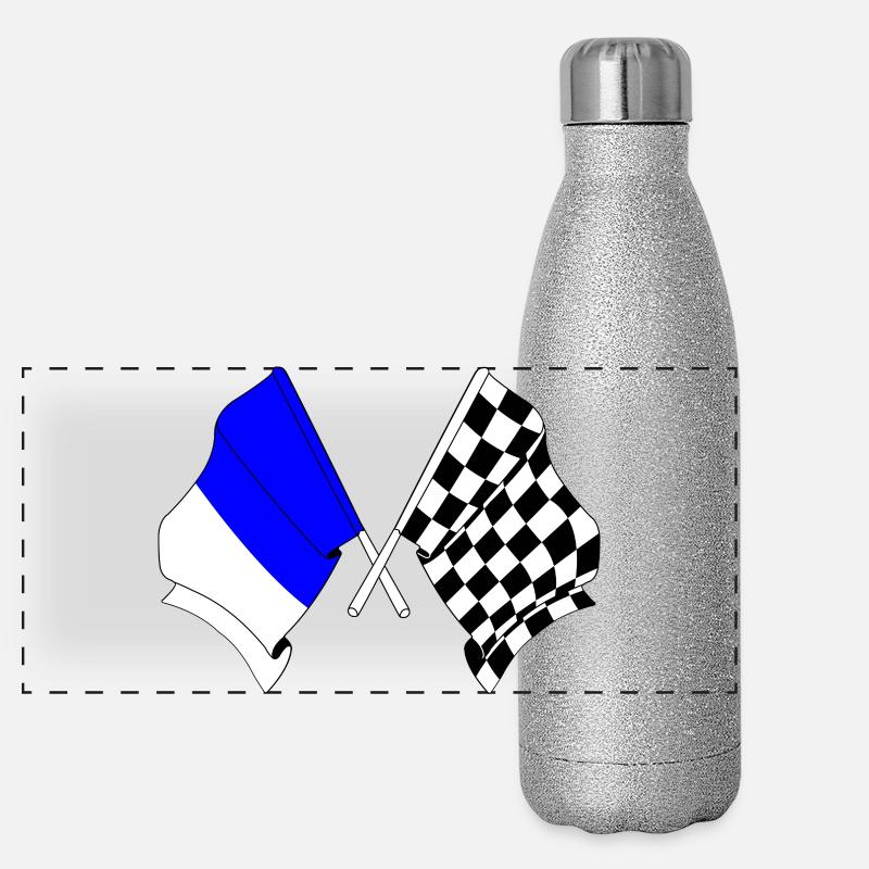 Spa-Rennflaggen Panorama Glitzer Isolierflasche 500 ml