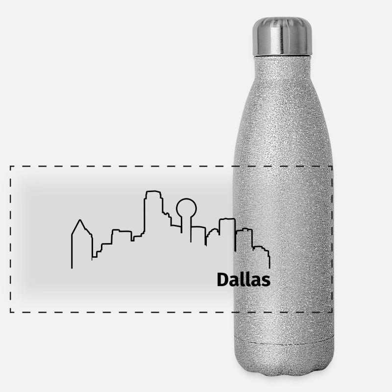 Dallas Panorama Glitzer Isolierflasche 500 ml