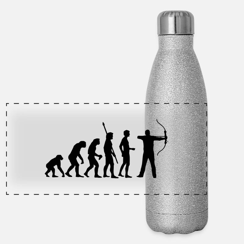 evolution_bogenschiessen Panorama Glitzer Isolierflasche 500 ml