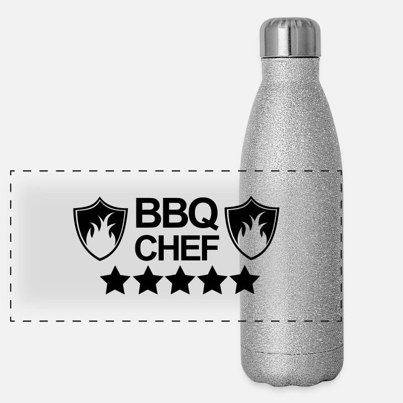 Grill,Grillades,barbecue,cuisine,cuisinier,de sauc Gourde isotherme panoramique pailletée 500 ml