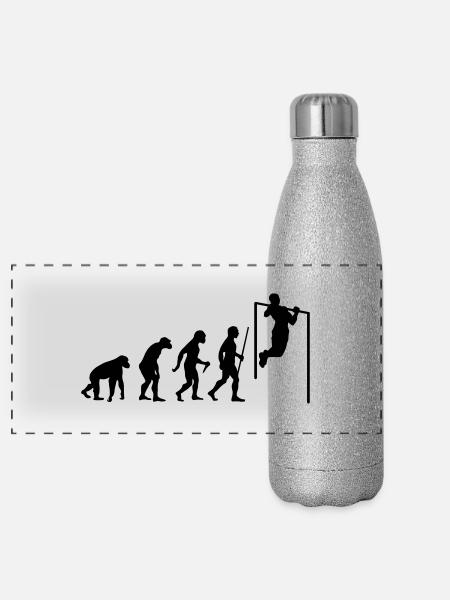 Evolution Pull Up - Gourde isotherme panoramique pailletée 500 ml - paillettes argentées - Devant