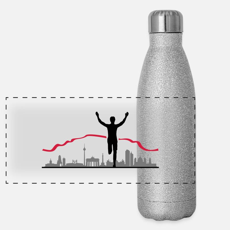 Berlin Marathon Panorama Glitzer Isolierflasche 500 ml