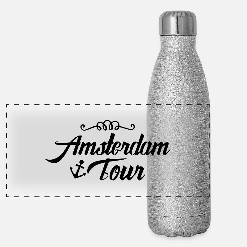 amsterdam tour Panorama Glitzer Isolierflasche 500 ml