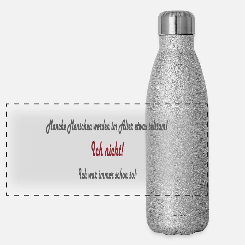 People in old age Panoramic Glitter Thermal Bottle 500 ml