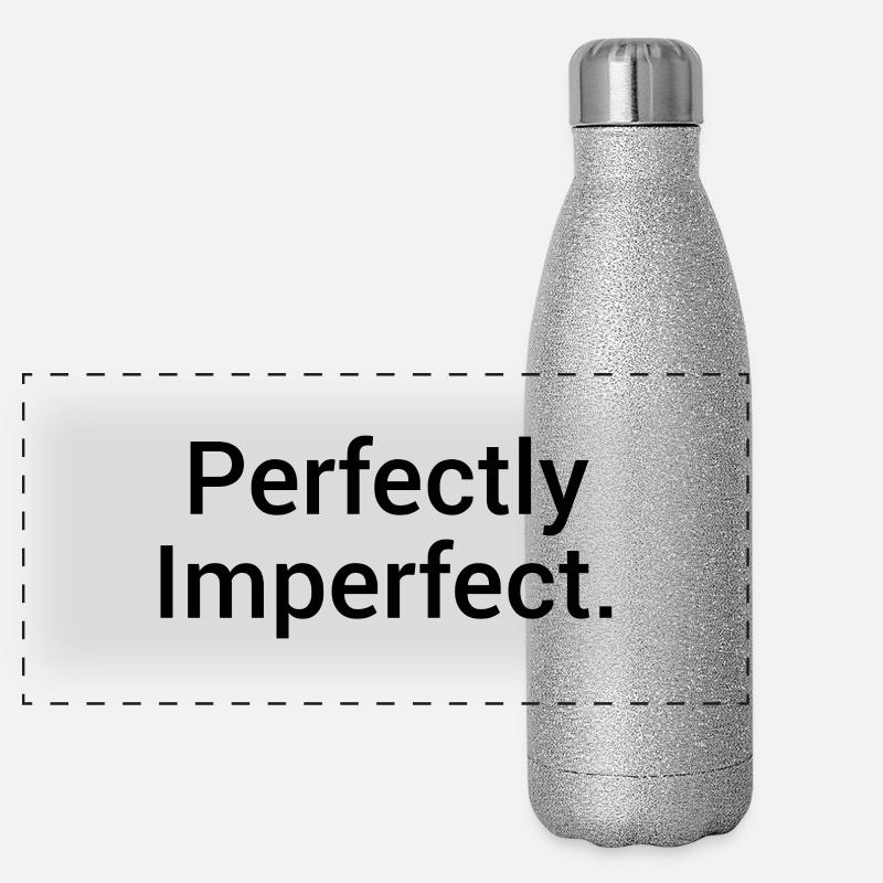 Perfectly Imperfect. – Minimalistisches Statement  Panorama Glitzer Isolierflasche 500 ml