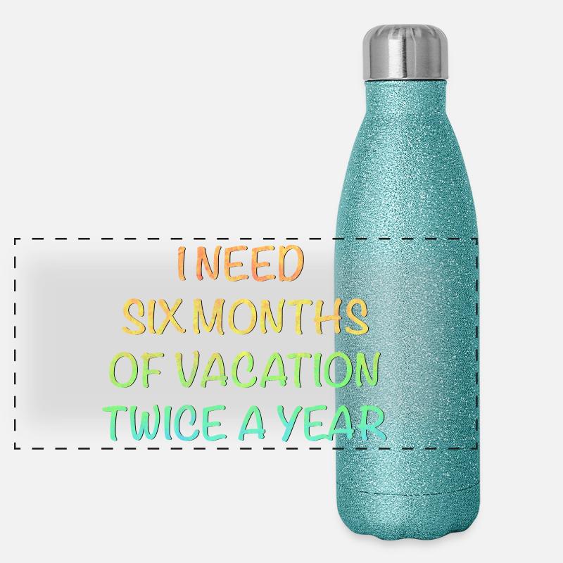 Vacation Panoramic Glitter Thermal Bottle 500 ml