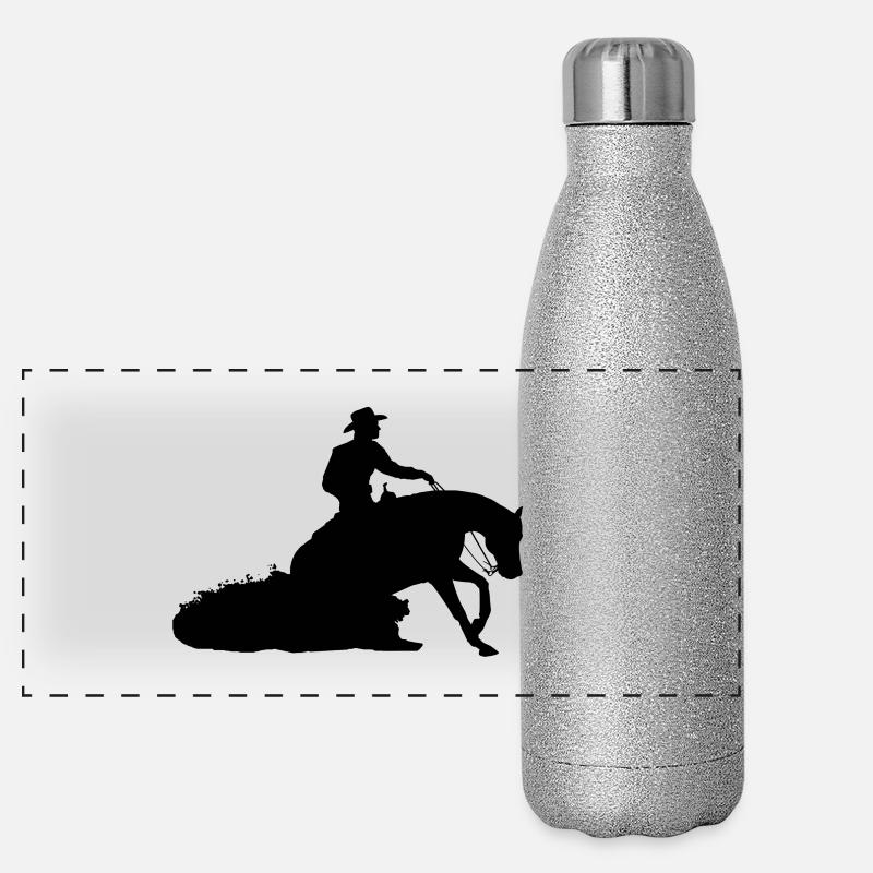 Équitation Western sliding stop Gourde isotherme panoramique pailletée 500 ml