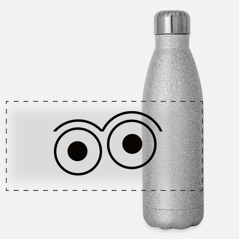 Yeux ouverts (2) Gourde isotherme panoramique pailletée 500 ml