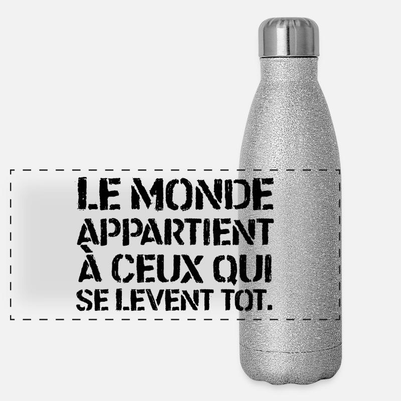 Citation - Le Monde Gourde isotherme panoramique pailletée 500 ml