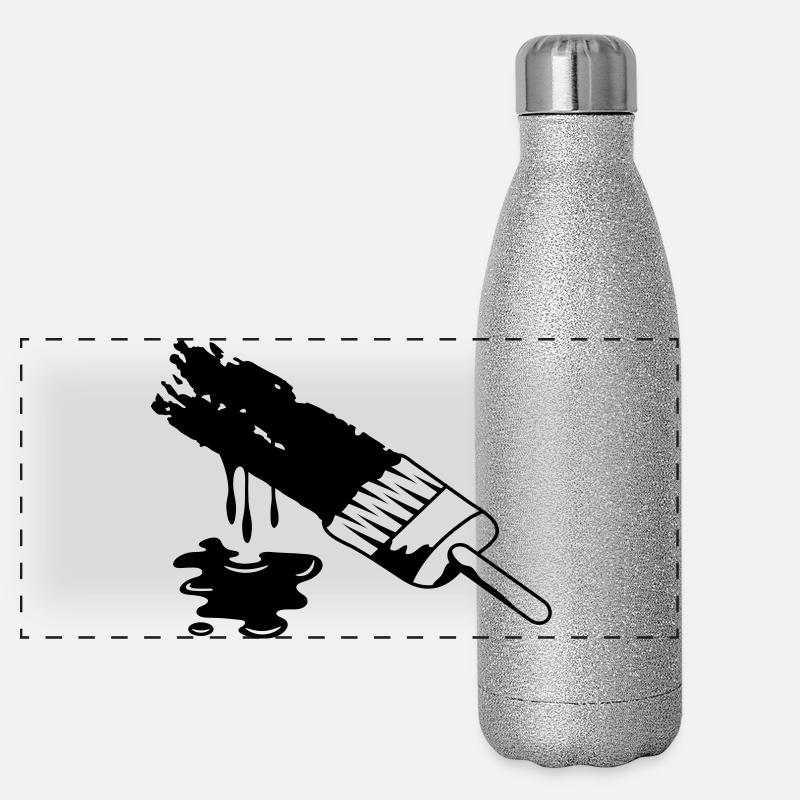 Pinsel mit tropfender Farbe Panorama Glitzer Isolierflasche 500 ml