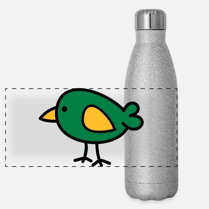 2541614 15425930 oiseau Gourde isotherme panoramique pailletée 500 ml