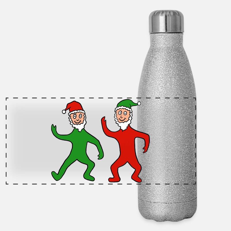 zwerge Panorama Glitzer Isolierflasche 500 ml