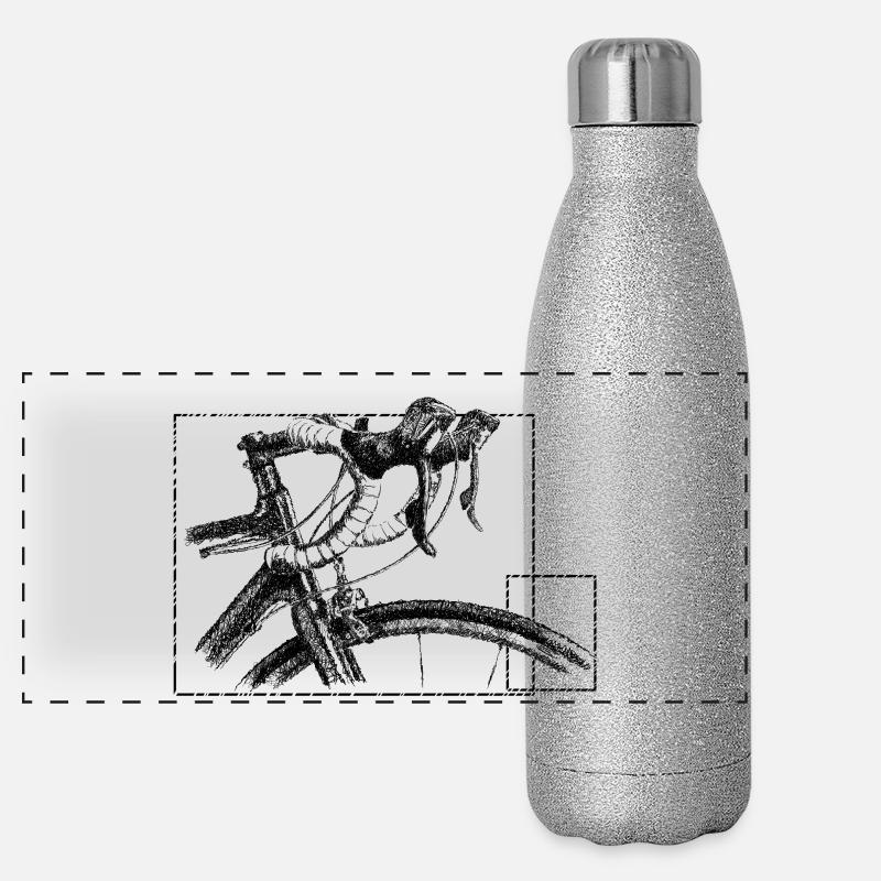 Racing bicycle Panoramic Glitter Thermal Bottle 500 ml
