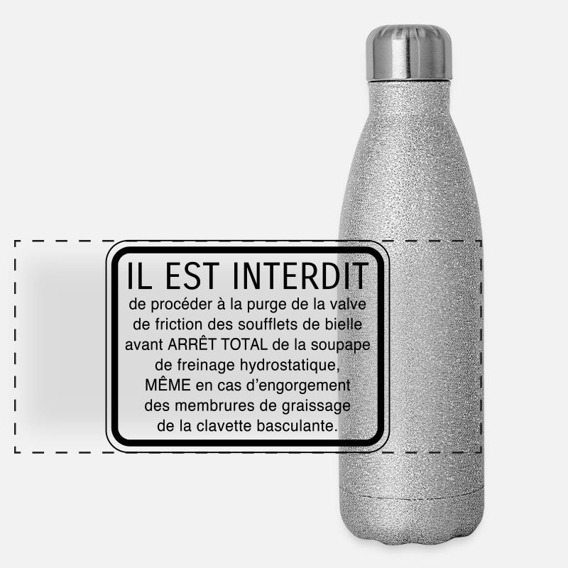 Charabia mécanique Gourde isotherme panoramique pailletée 500 ml