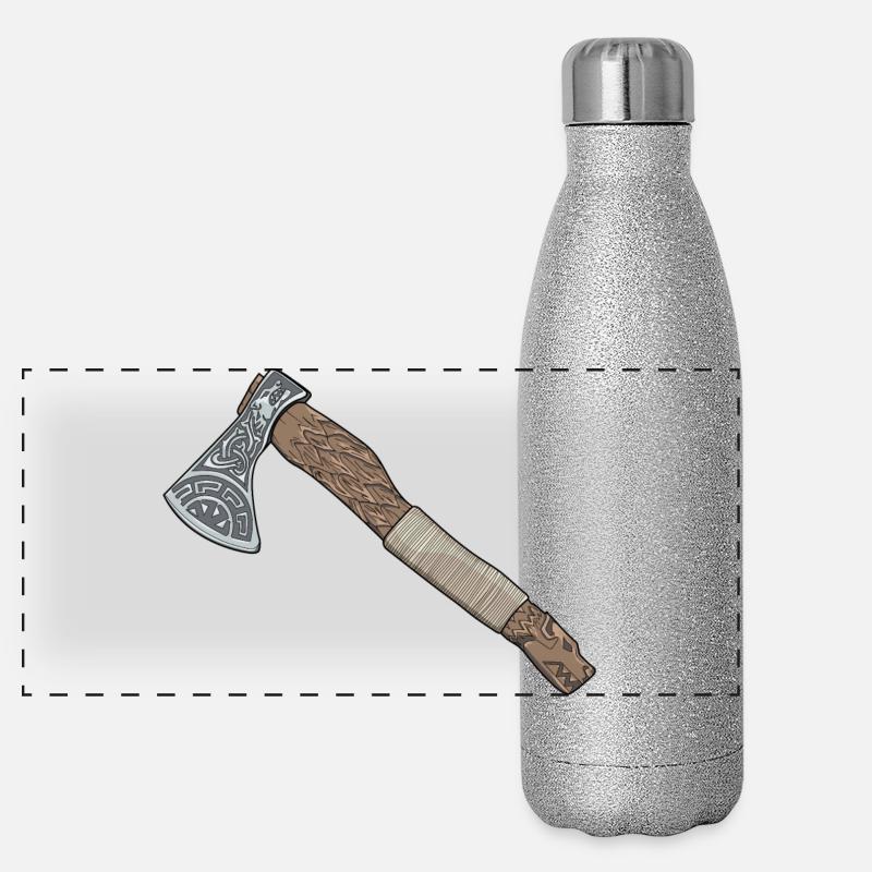 Handmade Fenrir Axe Panoramic Glitter Thermal Bottle 500 ml