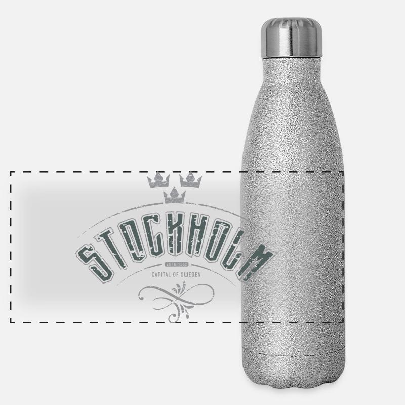 Stockholm 2-fäger Panorama Glitzer Isolierflasche 500 ml