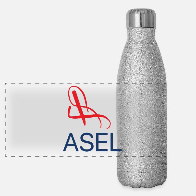 Basel T-Shirt Basel Pullover - Gourde isotherme panoramique pailletée 500 ml - paillettes argentées
