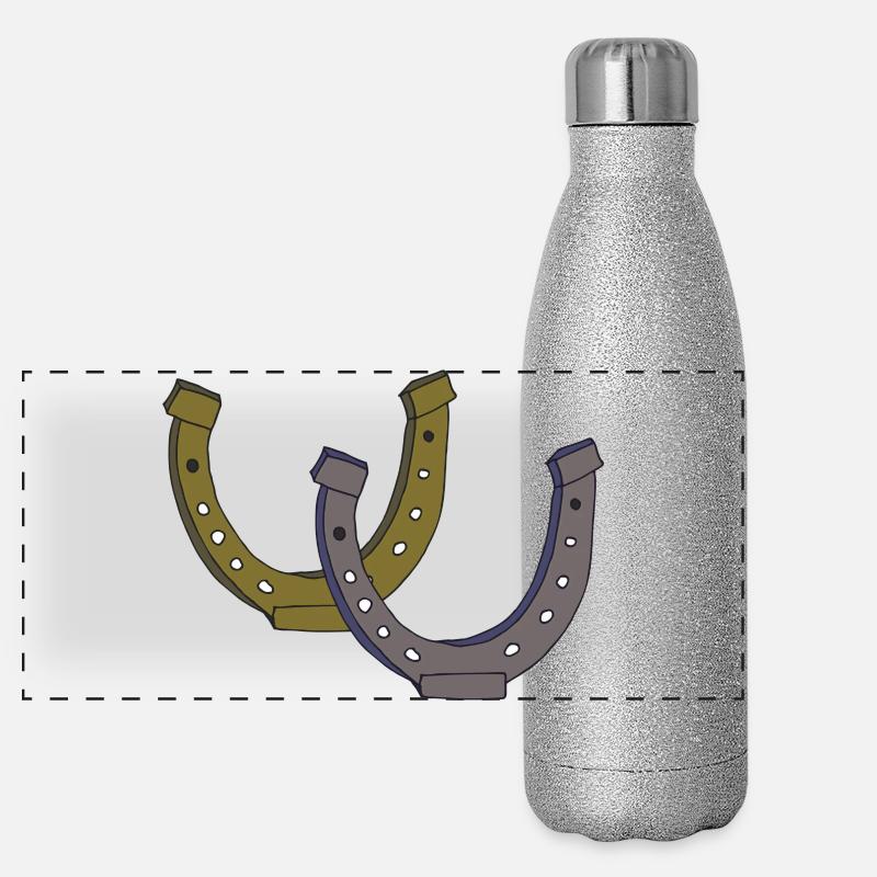 hufeisen doppelt Panorama Glitzer Isolierflasche 500 ml