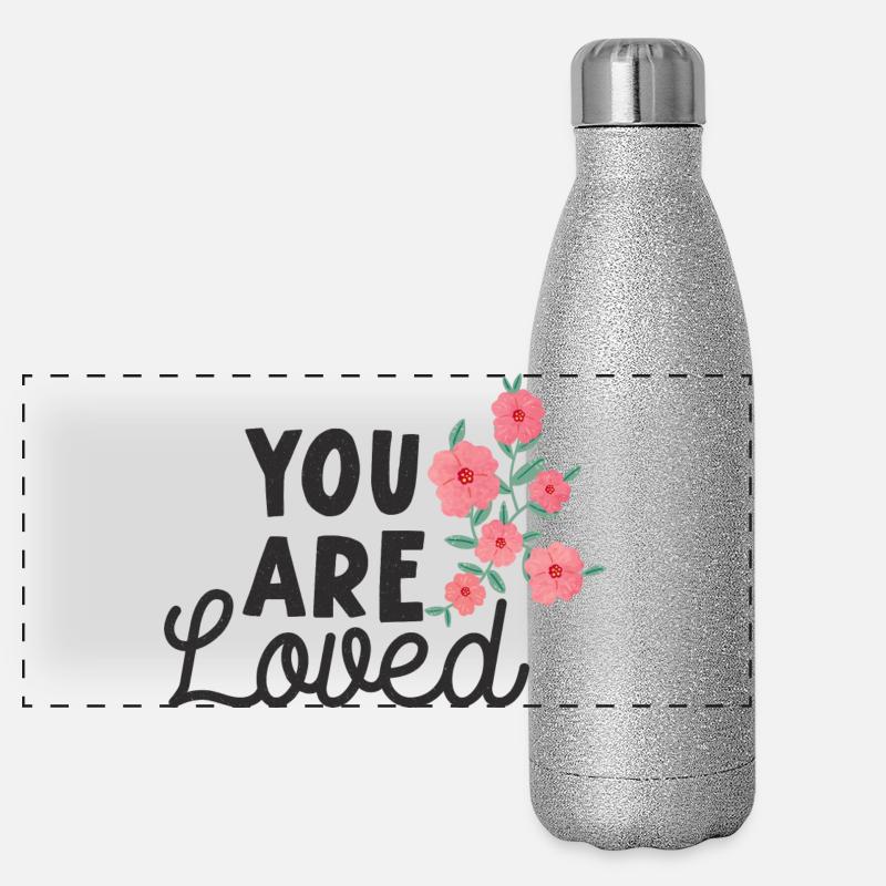 Vous êtes aimé Gourde isotherme panoramique pailletée 500 ml