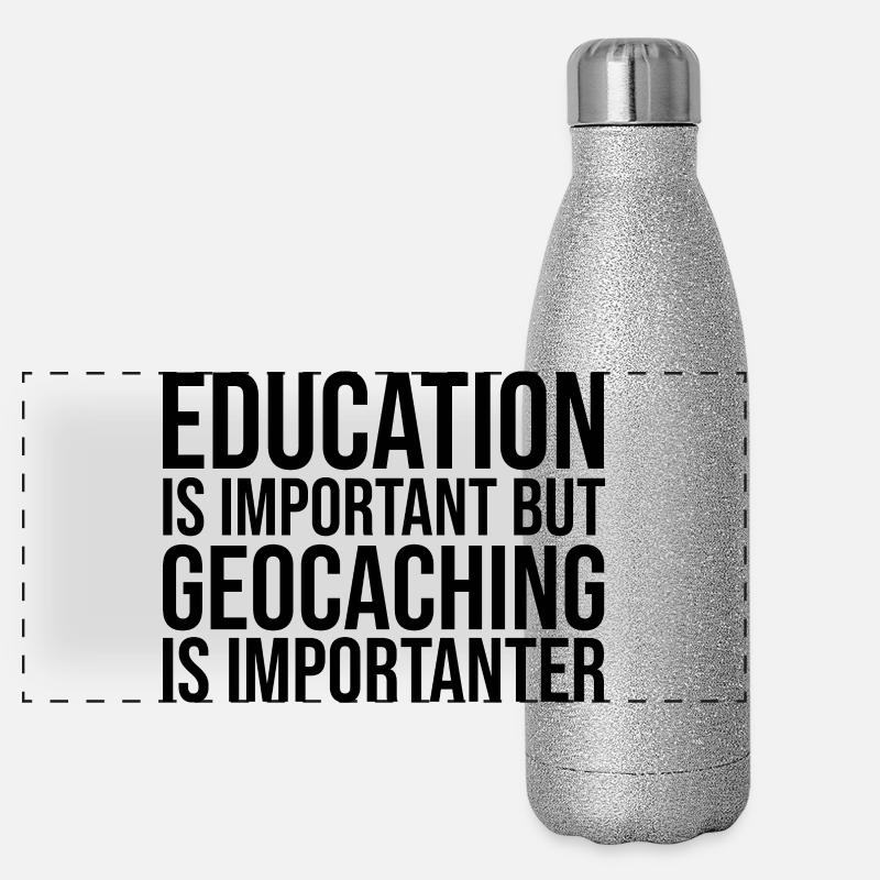 Geocache Panorama Glitzer Isolierflasche 500 ml