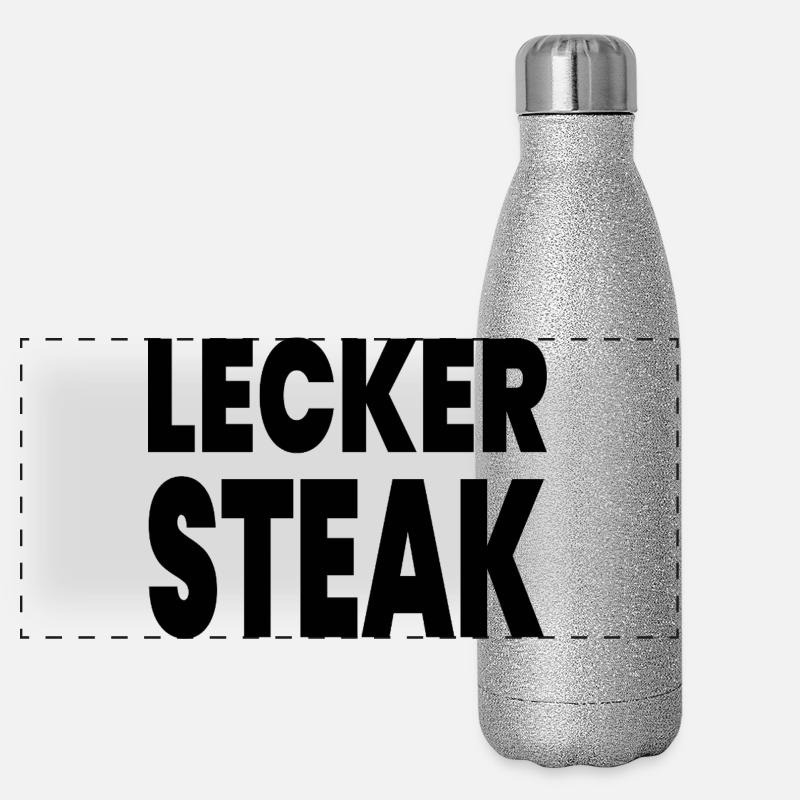 Steak Panorama Glitzer Isolierflasche 500 ml