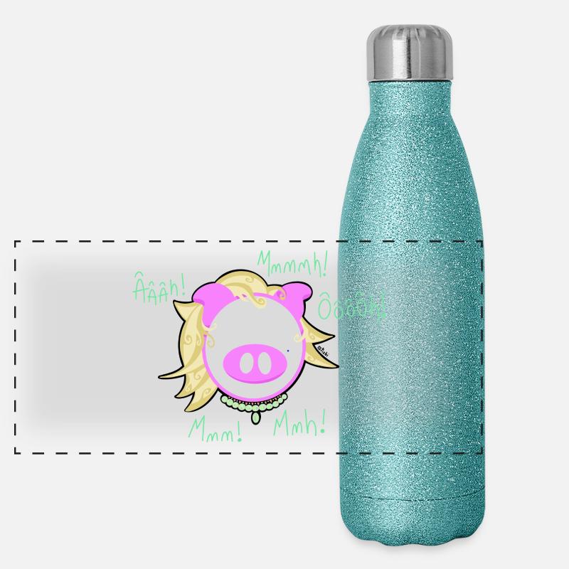 Pig Glam' Explosion Panorama Glitzer Isolierflasche 500 ml