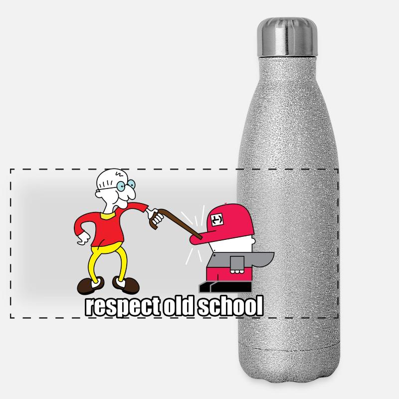 Respect Old School Cartoon Panoramic Glitter Thermal Bottle 500 ml